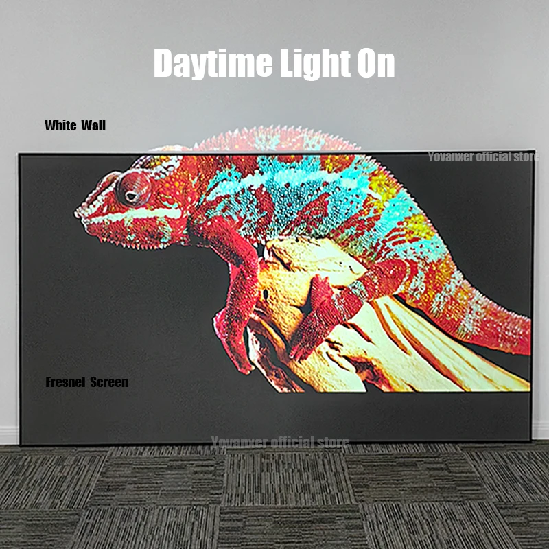 New80-120 Inch Fresnel Projector Screen 16:9 ALR For Long Throw Projector Fixed Frame 1cm Bezel 4K 8K Full HD Projection Curtain