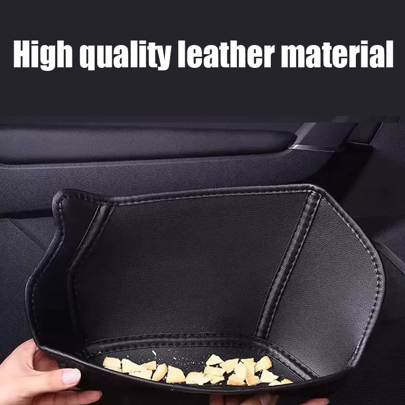 حصيرة صندوق تخزين بفتحة باب ، مصنوعة من مادة جلدية ، مسند ذراع للباب ، وسادة مانعة للأوساخ لفولكس فاجن ، ID.4 ، ID4 ، للي ، #4