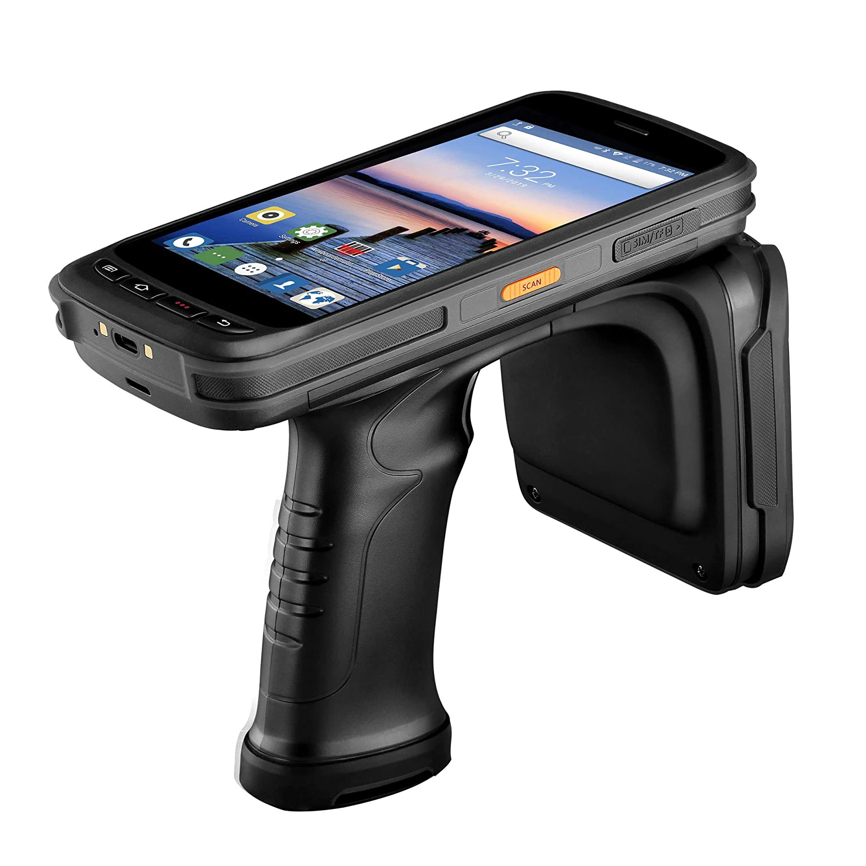 Imagem -02 - Chainway-handheld Longo Alcance Uhf Leitor Escritor Barcode Scanner Leitor Nfc Terminal de Dados 4g Mobile Pda Robusto C72 Ip65 1d 2d