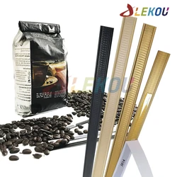 20PCs 15cm Hot Sale Aluminum Foil Coffee Side Gusseted Bags Tin Ties Adhesive Plastic Sealable Bar Double Wires Tin Twist Tie