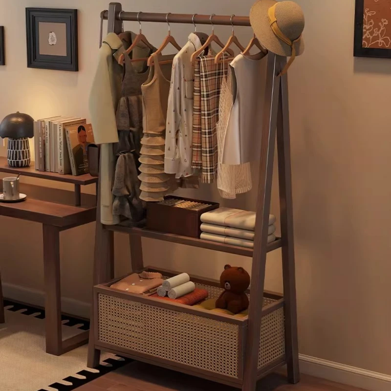 

Compact Large Clothes Rack Hanger Accessory Wood Drying Bedroom Clothes Rack Living Room Wall Nordic Rack De Ropa Furniture Home