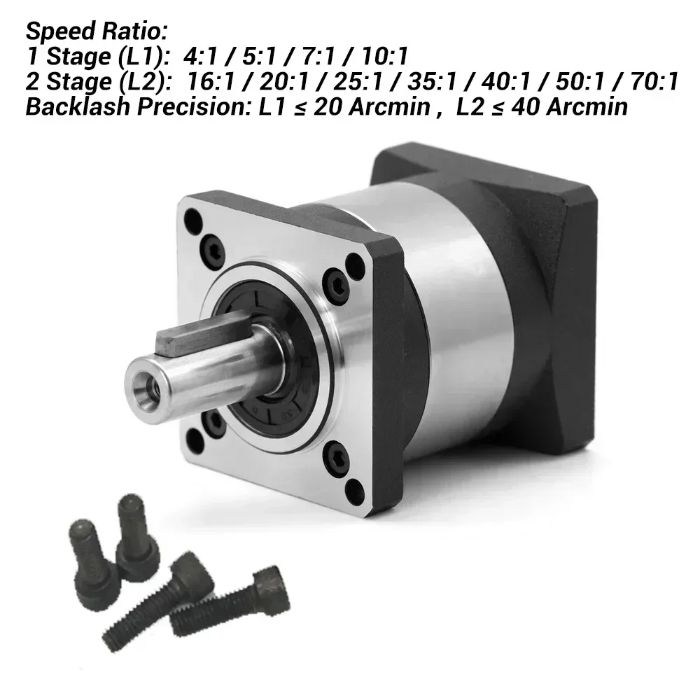 Planetary Reducer Gearbox Precision Nema23 57MM Motor 6.35/8mm Shaft For 57MM Stepper 1.2/2/3NM Motor Kit Step-down Gearbox