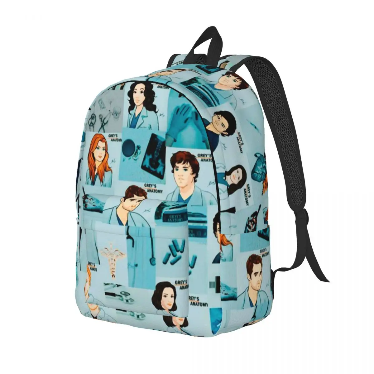 Grey's Anatomy Tv Show Cartoon Backpack for Men Women Fashion High School Business Daypack College Canvas Bags Lightweight