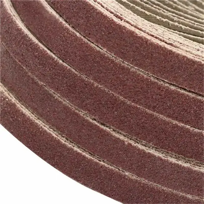 10 pieces/set 60-600 coarse sand 15mm x 452mm angle grinder belt polishing belt adapter sanding polishing