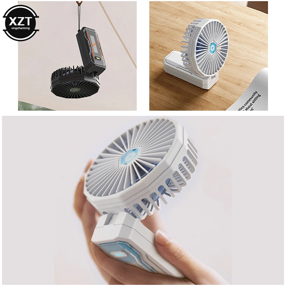 Portable Fan Mini Handheld Fan USB 2400mAh Rechargeable Hand Held Small Pocket Fans Travel Shopping Cooling Home Car Air Coolers