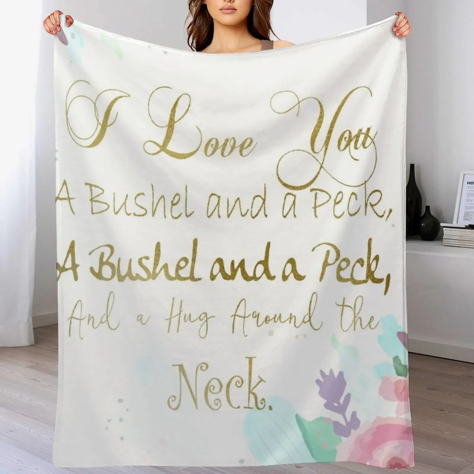

Bushel & A Peck - Watercolor Throw Blanket Hairys warm winter Blankets For Bed cosplay anime Blankets