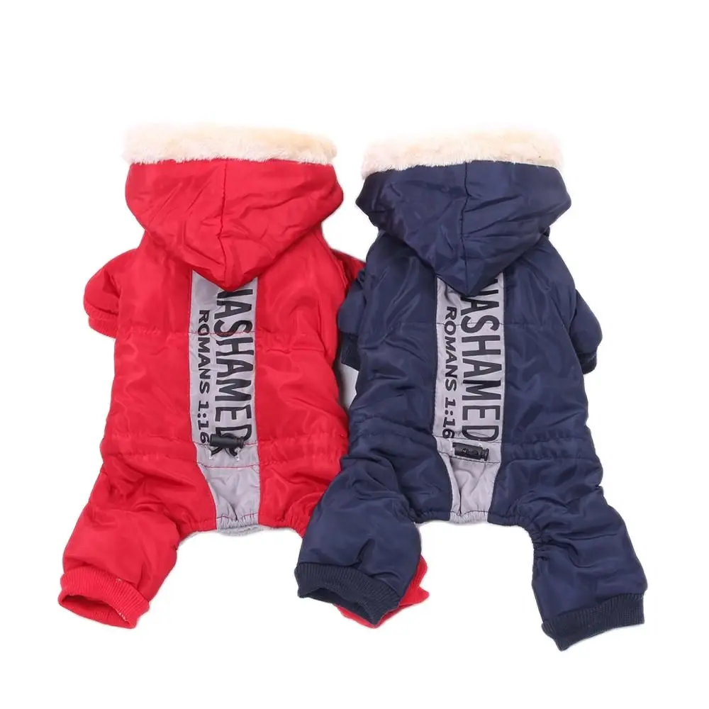 Dogs Cats Warm Jumpsuit Hoodie Windbreak Apparel Pet Puppy Coat Jacket Outfit Winter Clothing