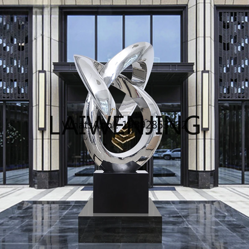 7ZSPHotel Lobby Decoration Large Floor Shopping Mall Square Sculpture Factory Customized Outdoor Decoration Stainless Steel Artw