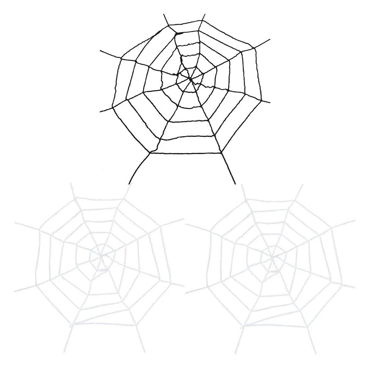 

3Pcs Halloween Spider Web Prop Extra Large Stretchy Simulation Cobweb for Party Supplies Haunted House Halloween Decoration