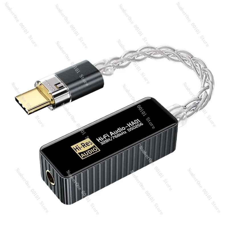 HA01 [Standard Version CS43198] HiFi Decoding 3.5mm Portable Mobile Typec Sound Card Audio Decoding Amplifier