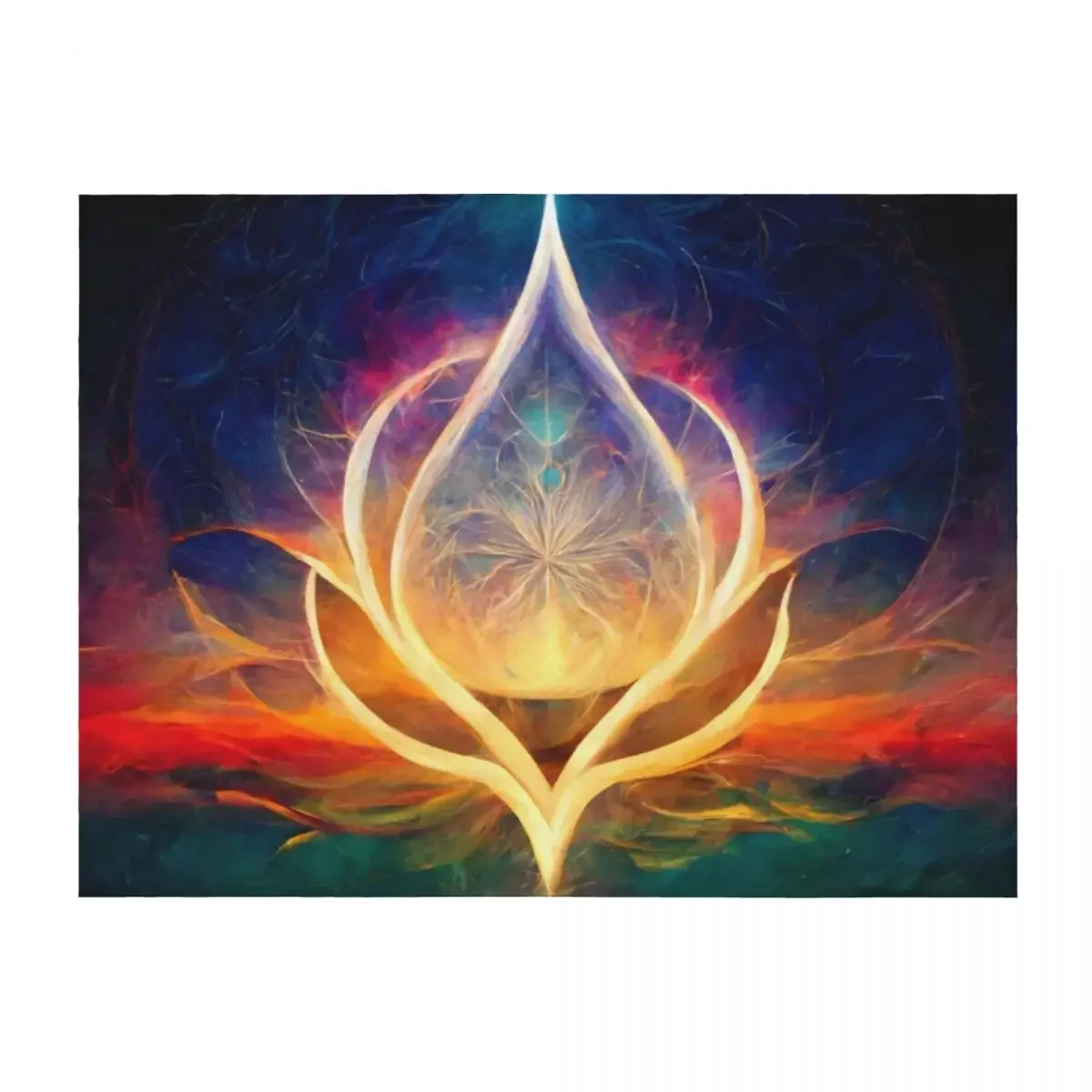 

The Sacred Femminine taking Roots, Yoni Symbol of Divine Feminine - spiritual art spiritual artwork spirituality Throw Blanket