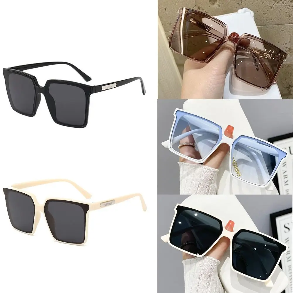 Punk Square Frame Sunglasses Street Style Sun-Protective Driving Glasses Outdoor Summer Accessories Black Shades Glasses