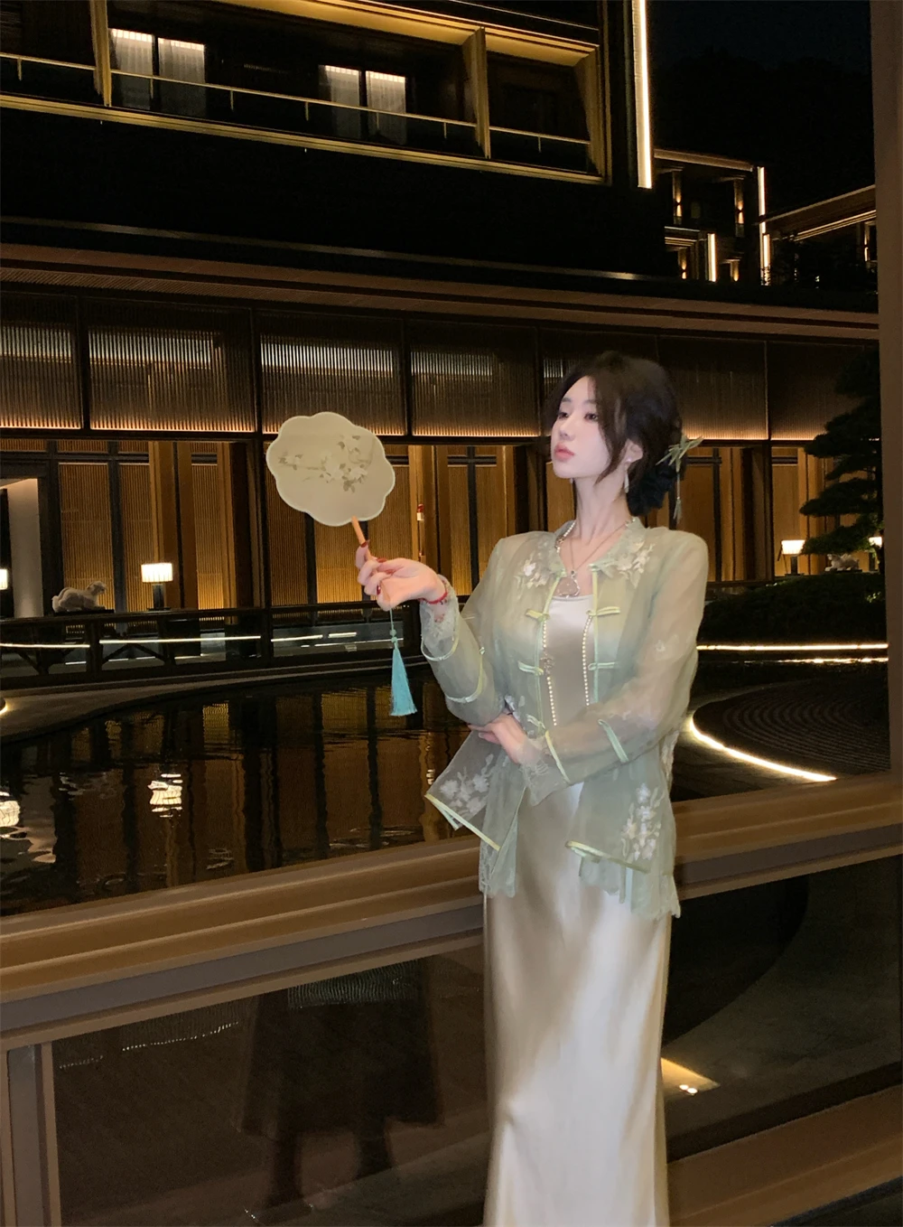 

Sun Ya Jiangnan een New Chinese Sle Jaet Outer Wrap Traditional Chinese Faion Women's Top Summer 2024 Collection