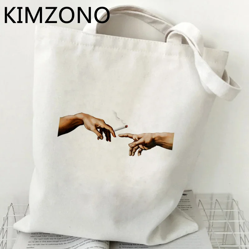 Michelangelo shopping bag tote shopping bolso bolsa grocery shopper bag bolsa compra woven cloth boodschappentas sac tissu