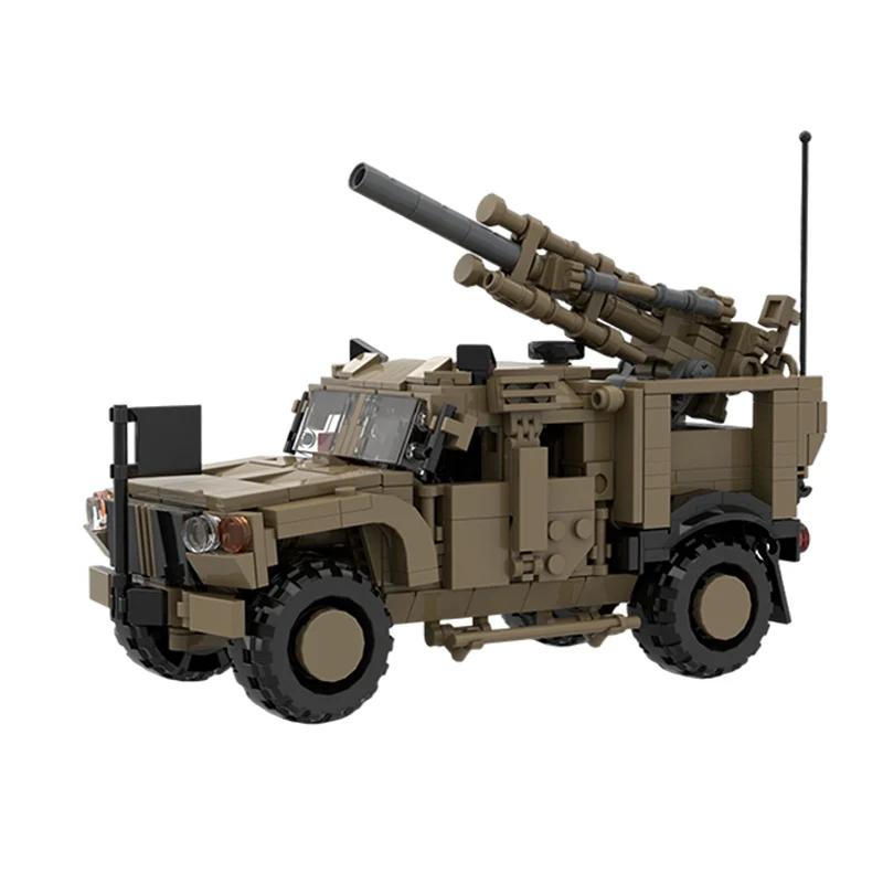 M-ATV Tactical Armored Vehicle Model MOC Building Bricks War Equipment Modular Technology Gifts Holiday Assemble Children Toys