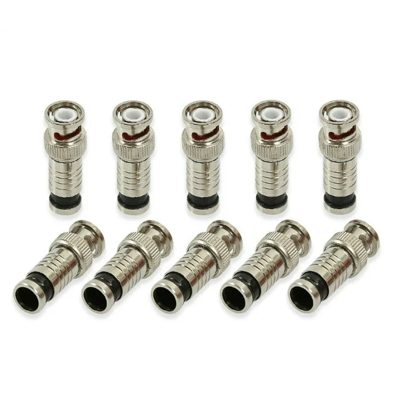 ANPWOO Hot Selling 10PCS/lot Connector Compression Connector Jack for Coaxial Cable CCTV Camera Accessories