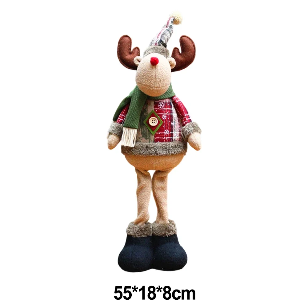 

Decorative Christmas Figurine Set with Snowman Reindeer and Santa for Festive Home Display on Tables Windowsills and Trees