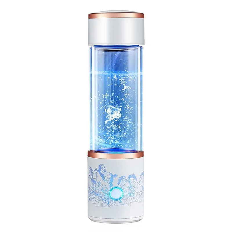 Portable Hydrogen Water Ionizer Machine,5000PPB Electrolysis technology 300ml,Hydrogen Water Bottle, Hydrogen Water Generator