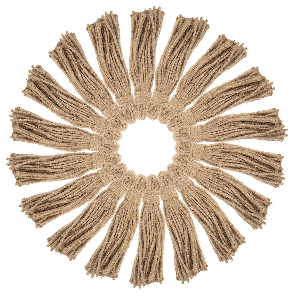 

30Pcs Jute Tassels Versatile Usage DIY Garland Rope Christmas Rustic Decor Craft Supplies Burlap Twine Mini Tassels