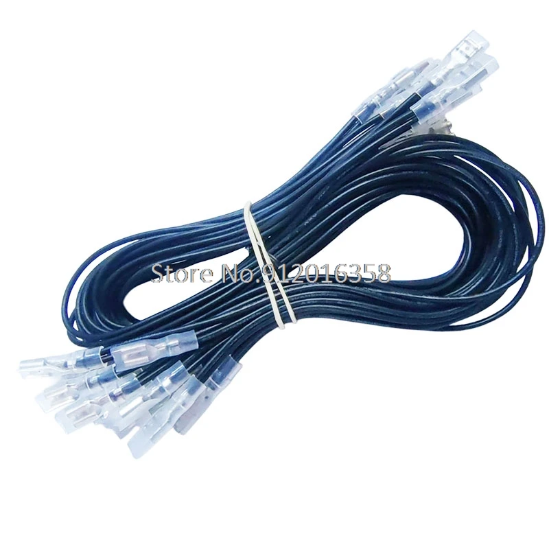 

20AWG, 40 см, 4,8 мм, 30 быстрых разъемов с цепочками Daisy 187, жгут проводов, новый аркадный кнопочный микропереключатель, заземляющий провод