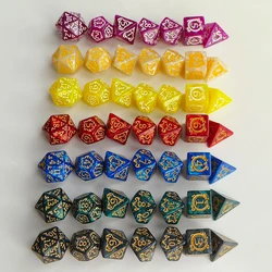 7 unids/set patrón poliédrico juego de dados de alta calidad DnD RPG termo de poción de fantasía |   Juego de dados para juegos de mesa del equipo de mazmorras y dragones