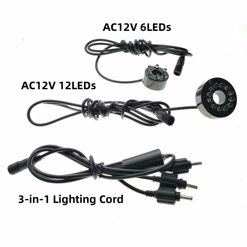 Underwater 6-12 LED Light Ring For Fountain Fish Pond Water Garden AC12V Adapter Multicolor 3-in-1 Lighting Cord