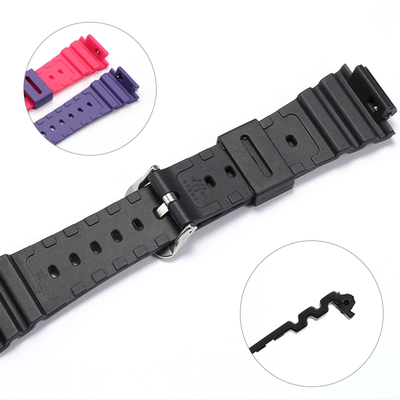 Pasek gumowy z ลผywicy 16 mm pasuje do Casio G-SHOCK 2110 GA2100 bransoletka do zegarka dla mฤลผczyzn kobiety akcesoria do zegarkรณw