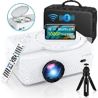 

Проектор с поддержкой Full HD 1080P, Wi-Fi и Bluetooth, со встроенным DVD-плеером, 12000 люмен, портативный мини-домашний кинотеатр, доставка по США