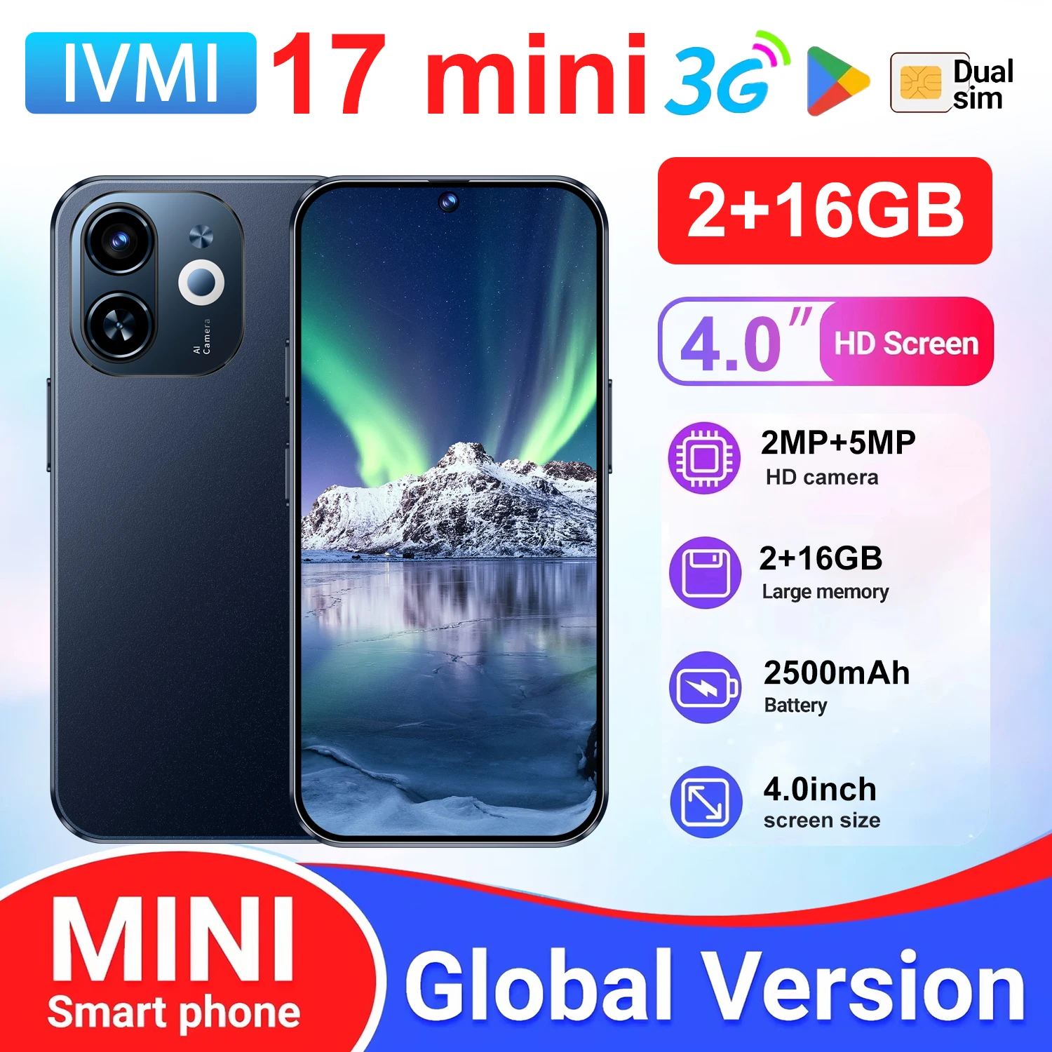 IVMI 17 mini Android Smartphone 4.0