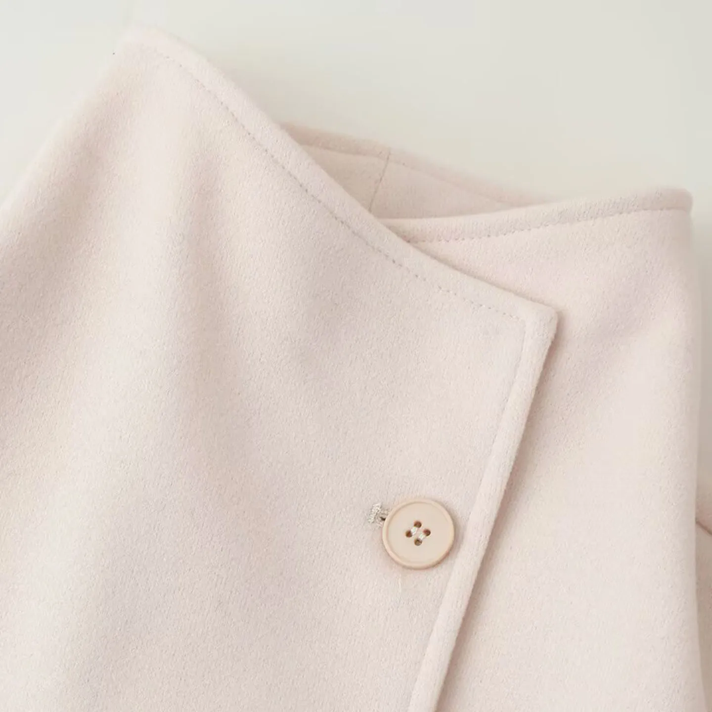 

Faionable ort Woolen Jaet for Women Stand Collar Double Row Buttons Sweet Sle Autumn New Arrival Z Brand