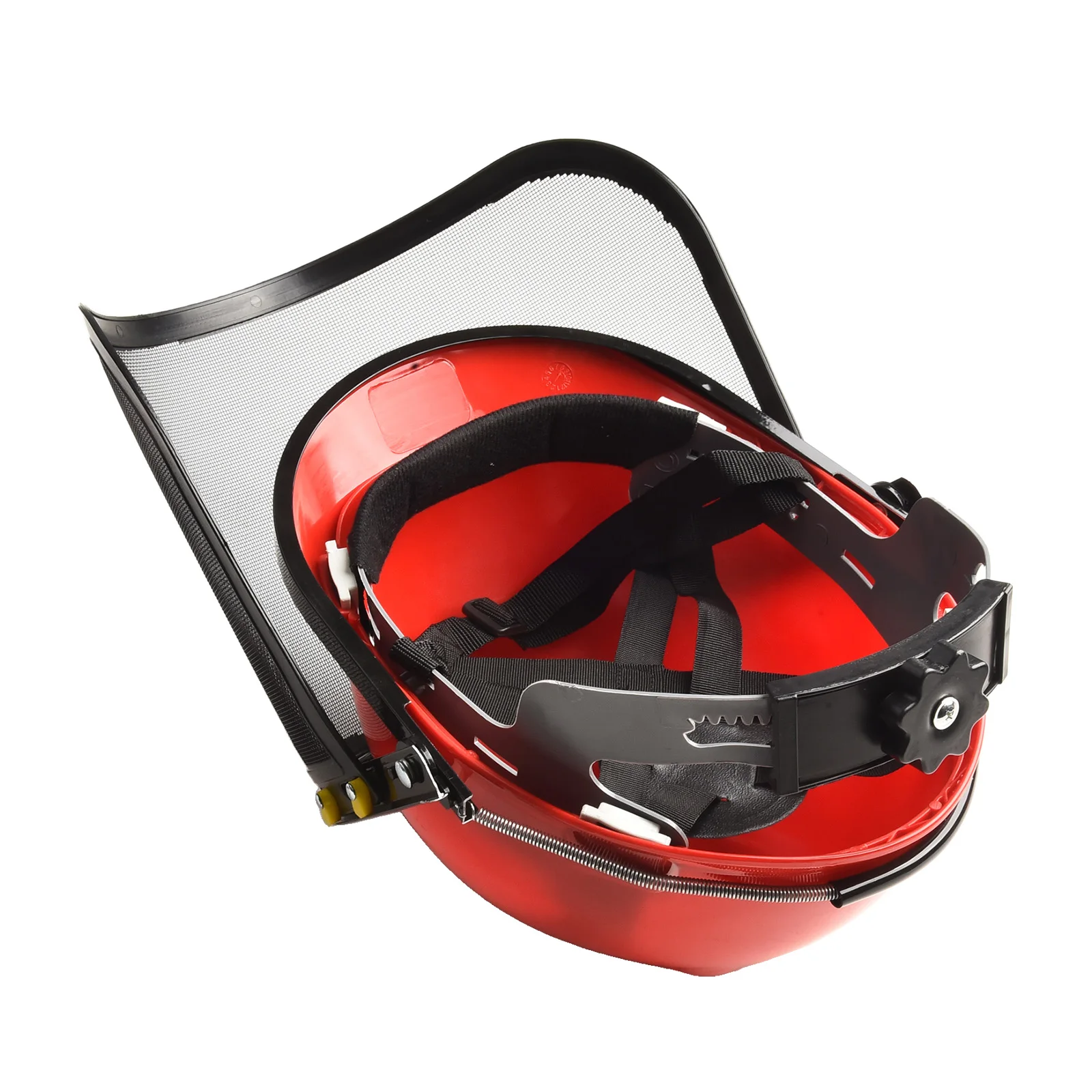 Helmet Safety Masker Netz Safe Mesh For Lawn Mower Plastic+Mesh Protect Red+Black Working Brushcutter Chainsaw