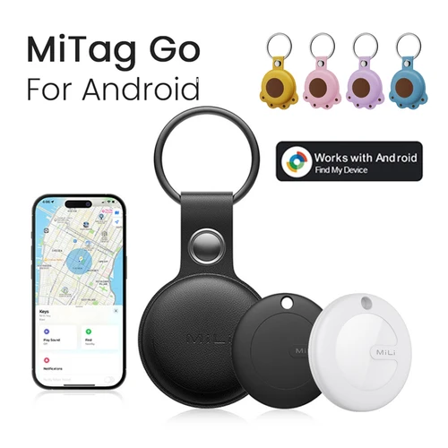Seguimiento inteligente MiLi MiTag para Google Find My Android Tag, rastreador Bluetooth para llaves, maleta, mochila, localizador Gps de equipaje