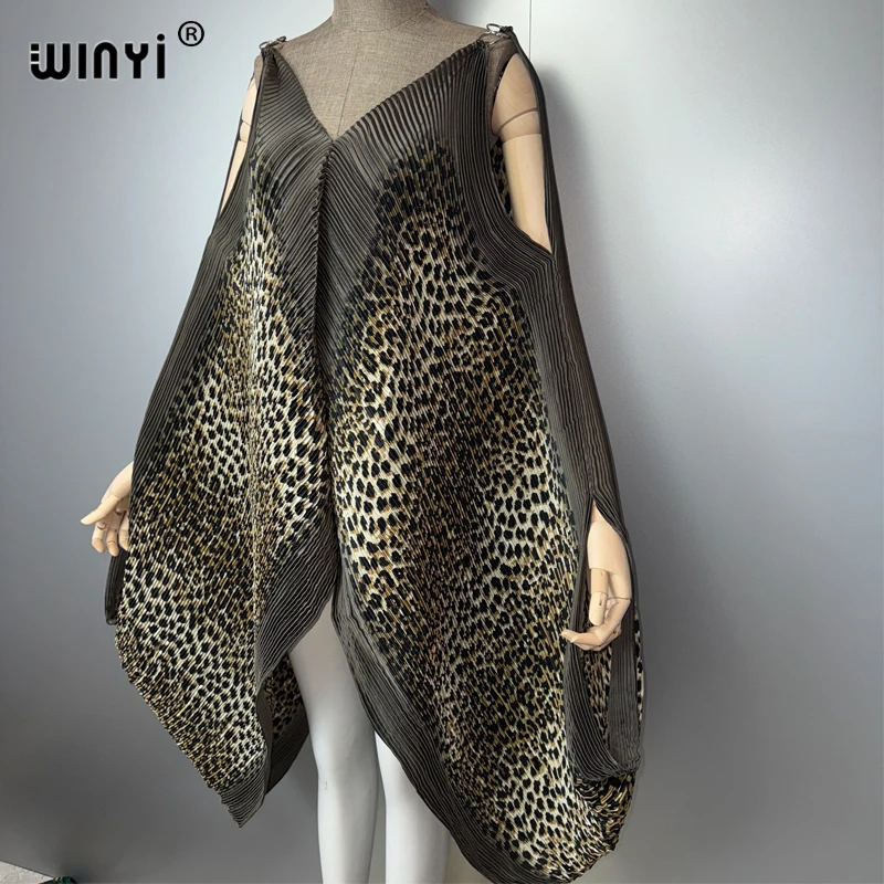 فستان حفلات صيفي مطوي من WINYI بتصميم مجعد للنساء رداء بوهو فضفاض ماكسي للعطلات الطويلة فستان سهرة أنيق عباية دبي فاخر