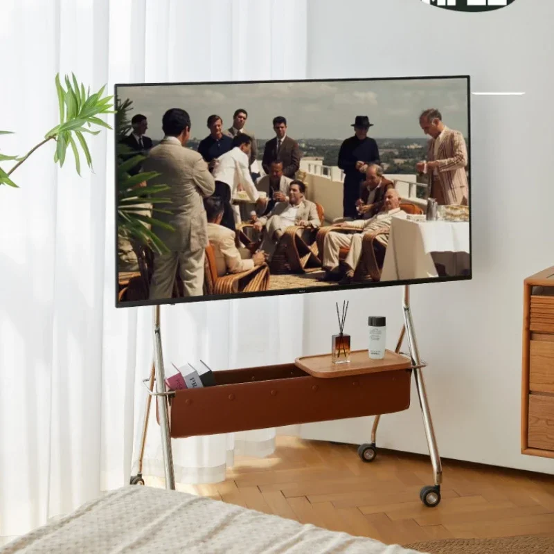 

TV Traversing Carriage Nordic Retro Floor Movable Living Room Monitor Stand Bedroom