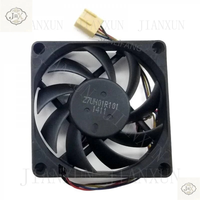 For AVC DESC0715B2U DC 12V 0.7A 7CM 70x70x20mm 4-Wire Double Ball Bearing Fan