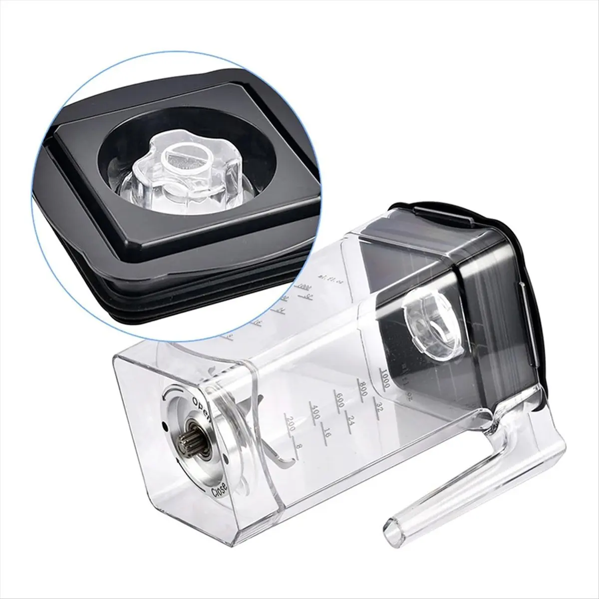 2026 Trend Square Blender Cup Lid Easy Operation Blender Cup Lid Easy to Clean Blender Cup Cover Plastic Material for Juicer