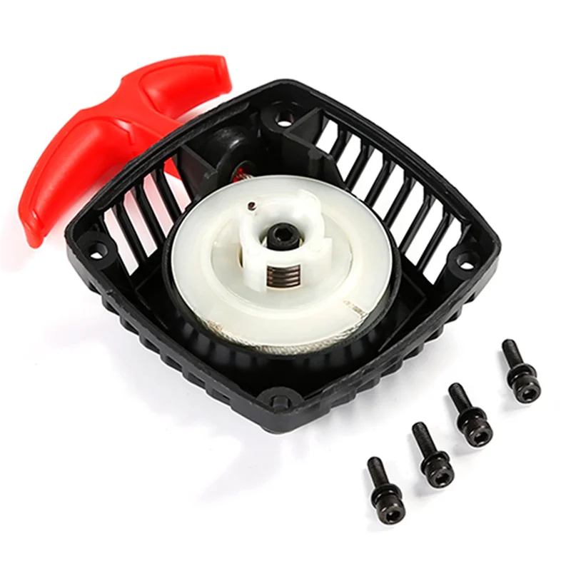ABUM-2X Avviamento a strappo facile da avviare per motore 32Cc-36Cc Zenoah CY per 1/5 Hpi Baja 5B Rovan LT Losi 5Ive-T, Rosso