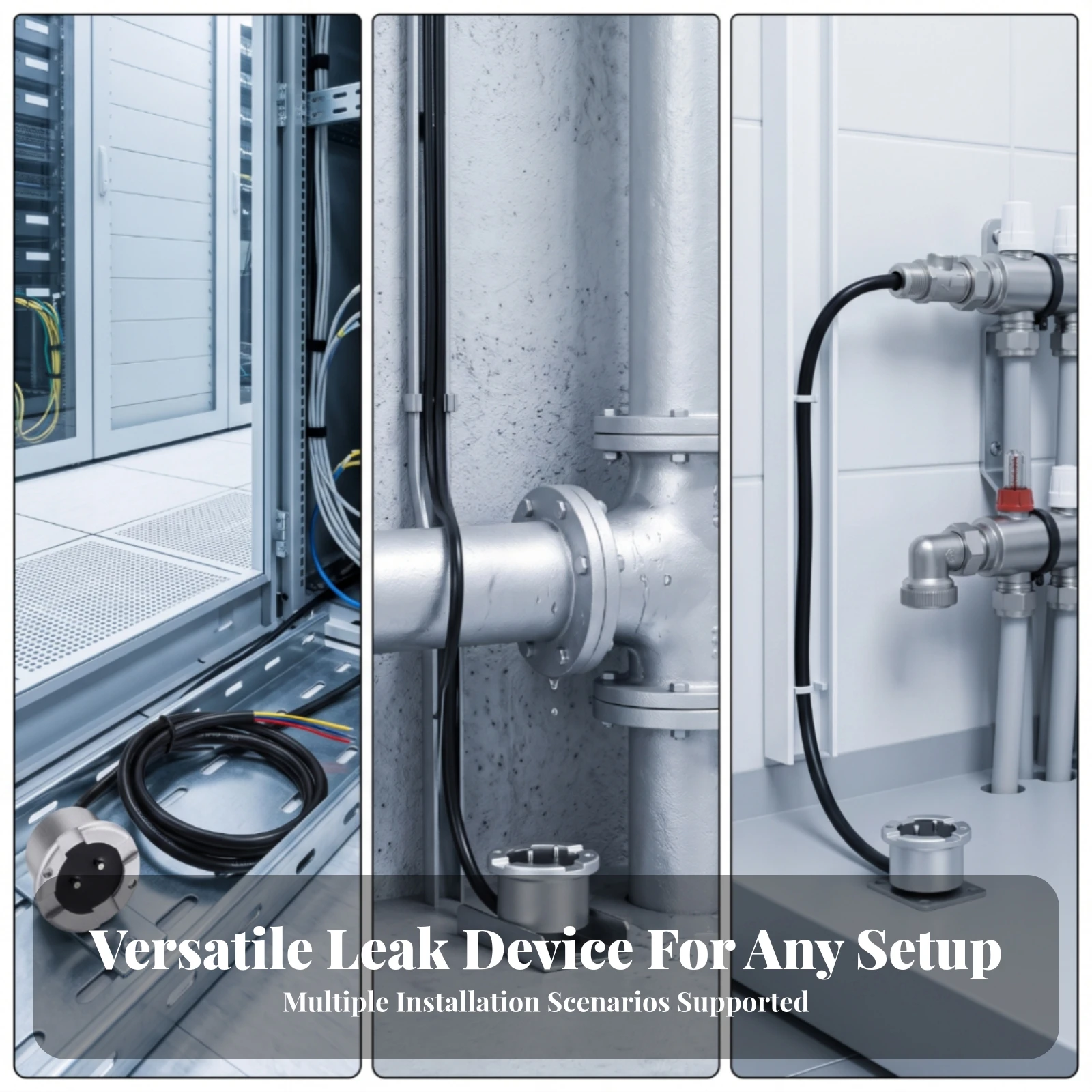 Water Leak Detection Sensor Wired Water Sensor Sensor with Cable Leak Detection Sensor Easy Installation Compact