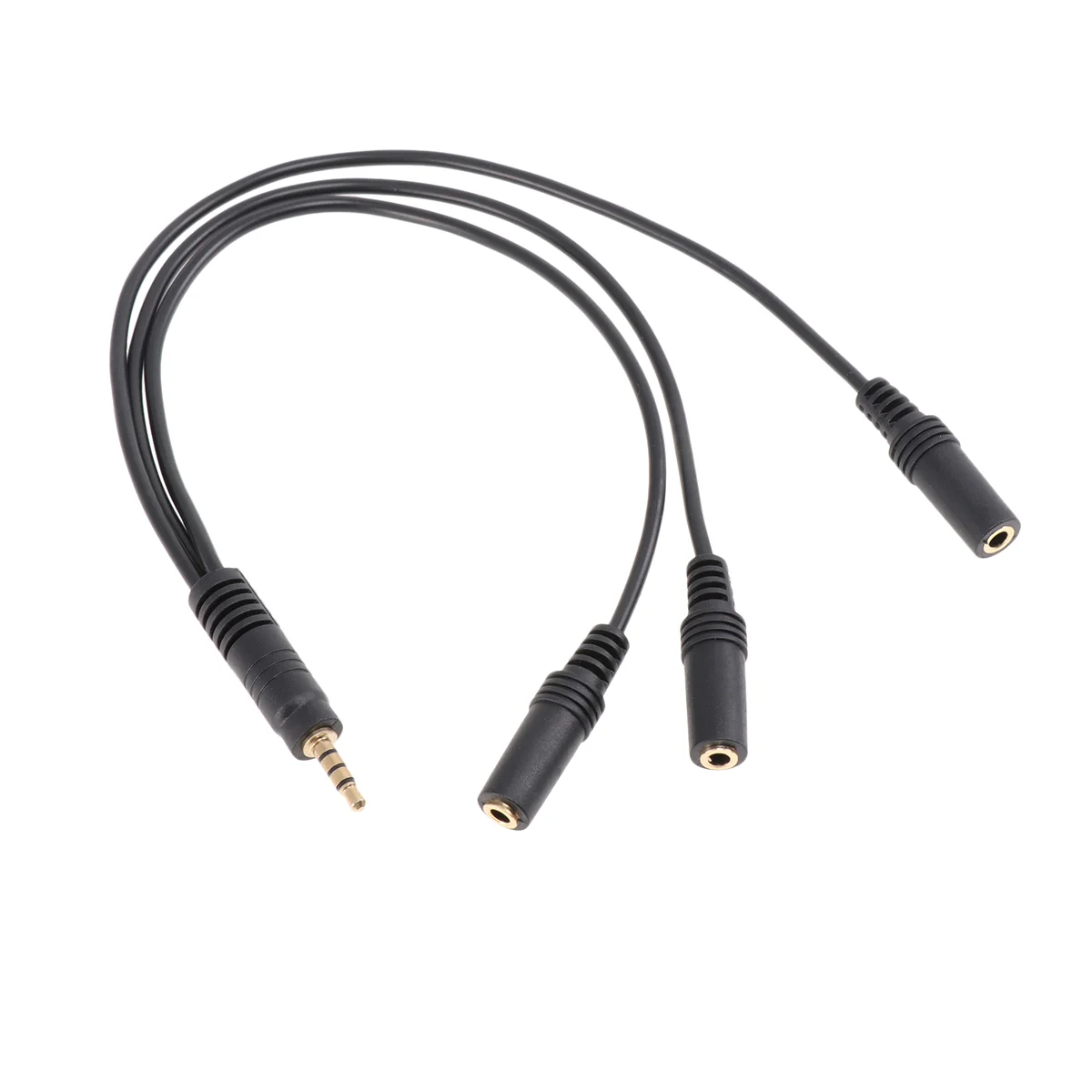 Head Phones Splitter Cable 35mm Audio Headwear Headphone and Microphone Jack for Headset