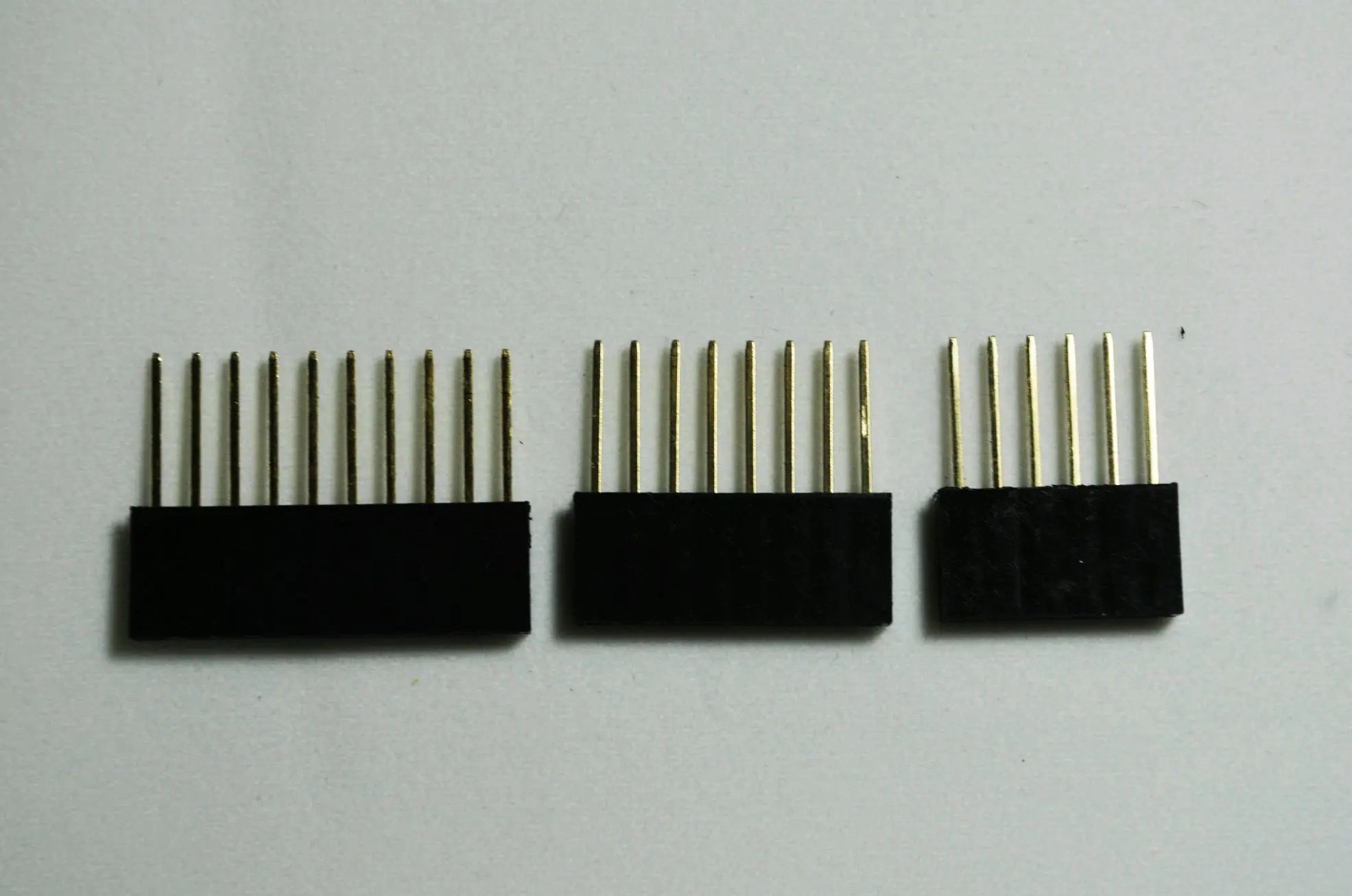 150pcs Single Row Female Socket with Extended Pins by 11mm 2.54mm Spacing 8.5mm Plastic Height  50pcs 1x6P 50pcs1x8P 50pcs 1x10P