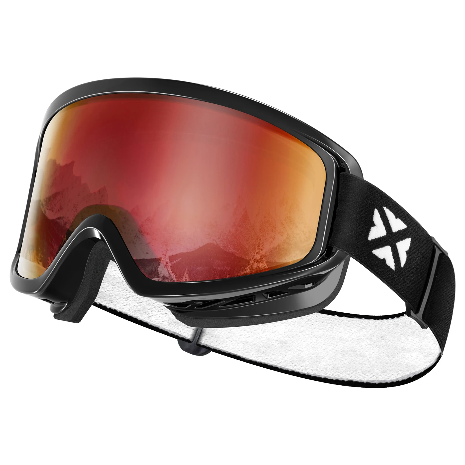 MAXJULI Ski Goggles,Snow Sports OTG Snowboard Goggles for Men Women & Youth 100% Protectin Snowmobile Skiing Skating M7