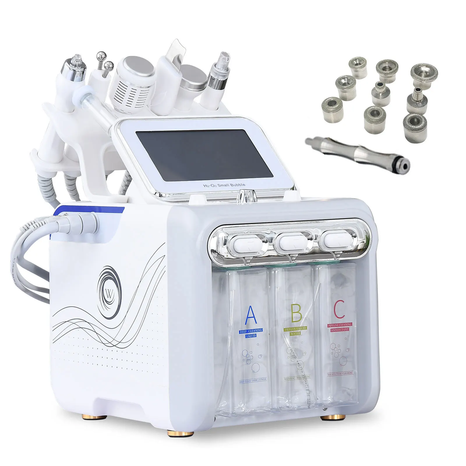 Hydrogen and oxygen small bubble beauty instrument for facial introduction, hydration,oxygen injection,blackhead skin management