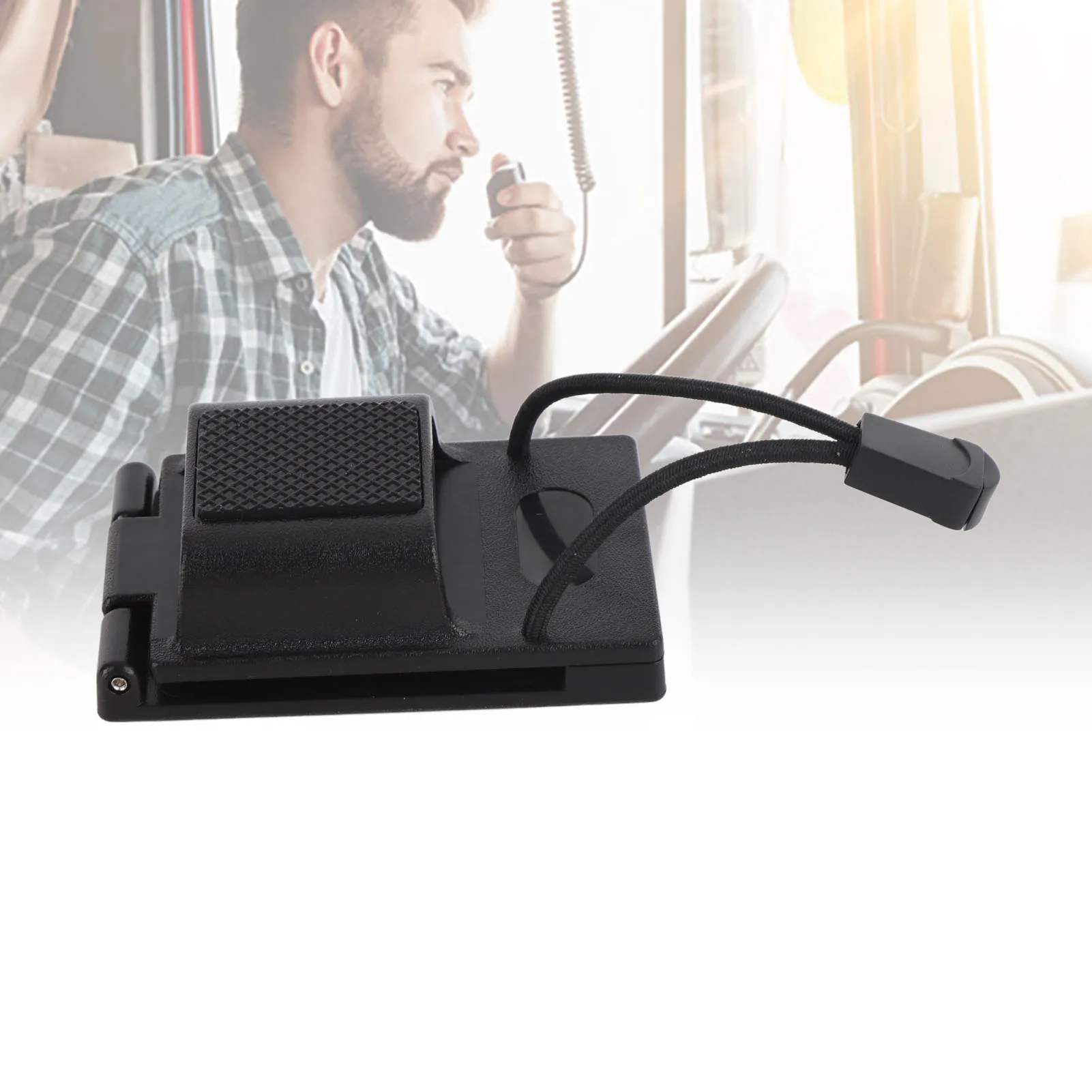 Soporte de Clip para cinturón de Radio, funda de transporte de Radio ABS, compacto, seguro, negro, antideslizante para cinturón de servicio de aplicación de la ley