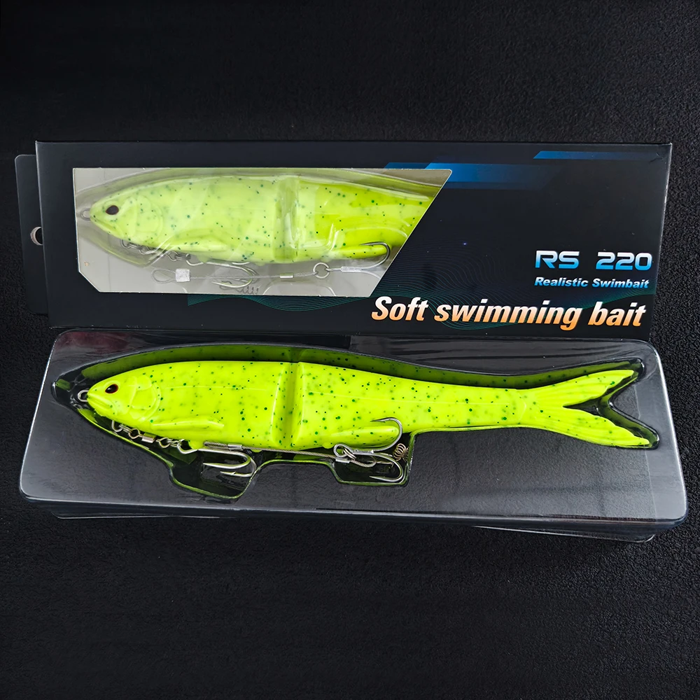 LUREGO 22cm 2-teiliger Premium-Weichköder - Entwickelt für Schwimm- und Spinnangeln, Inklusive Doppelhaken – Detail 10