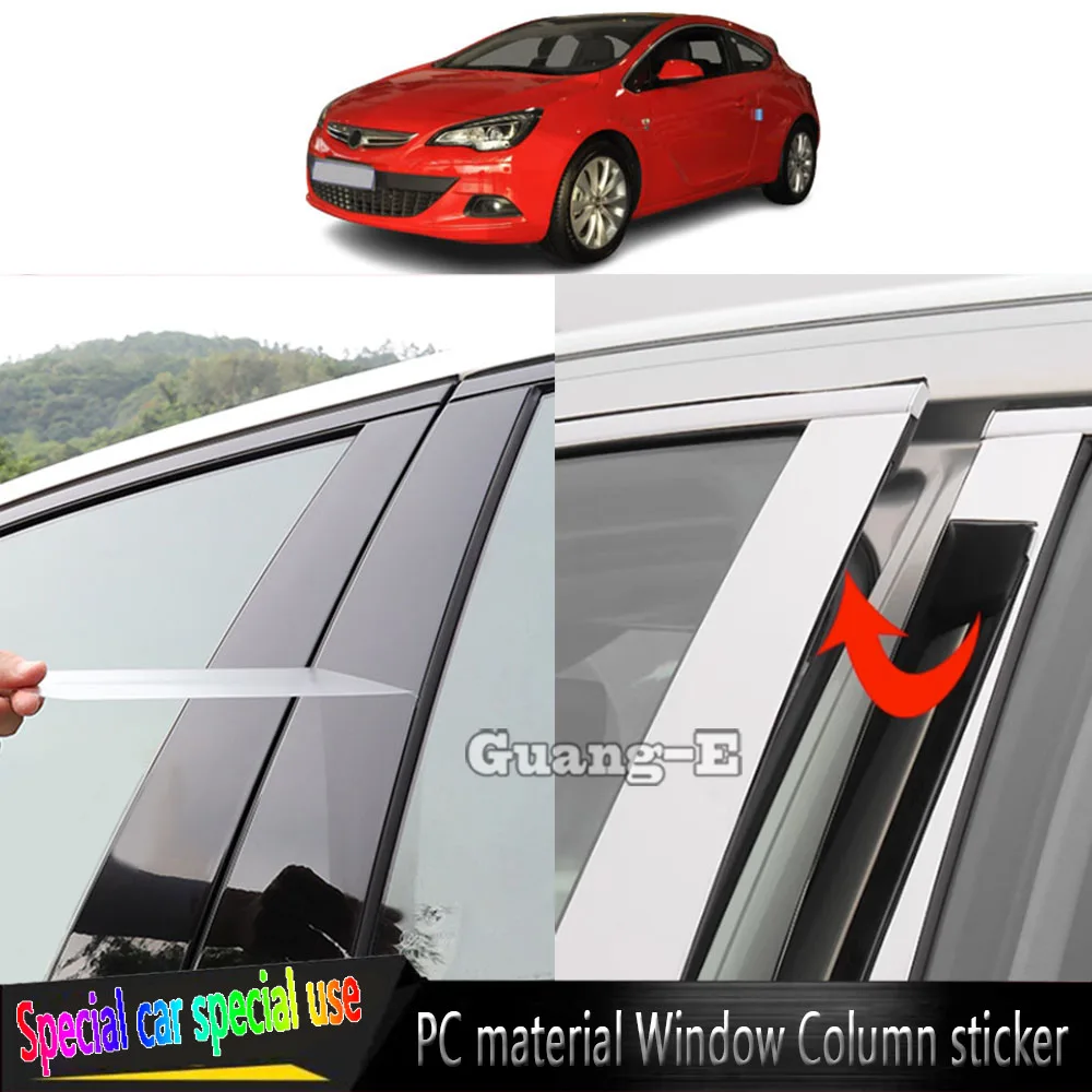 Für Opel Astra Sports 2014 2015 2016 2017 2018 2019 2020 2021 2022 Auto TPU/Glänzende Spiegel-Säulenabdeckung Aufkleber Platte 4 Stück