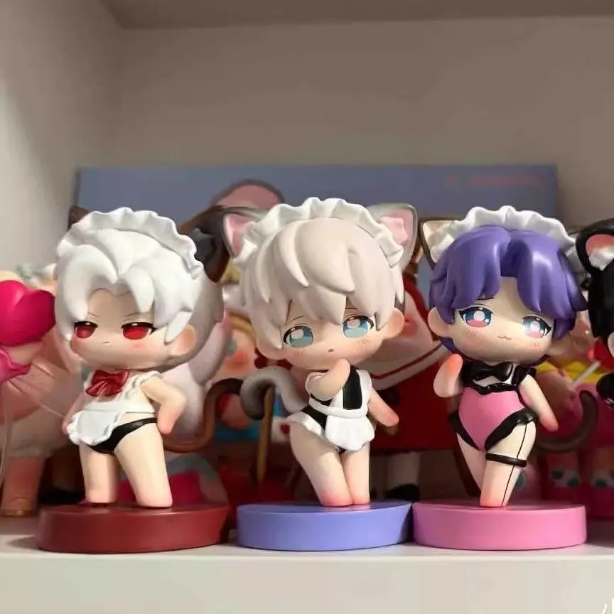 

Love and Deepspace Q Version Maid Chibi Figures Qin Che Shen Xinghui Qi Yu Desktop Decoration Collectible Statue Birthday Gift