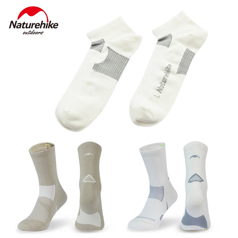 

Naturehike Сверхлегкие походные носки до середины икры, износостойкие амортизирующие нейлоновые носки Coolmax для велоспорта, путешествий, пешего туризма, бега