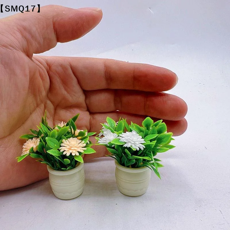 1Pcs Miniature Gypsophila Potted Plant For Model House Living Room Decoration Mini Landscape Crafts【SMQ】