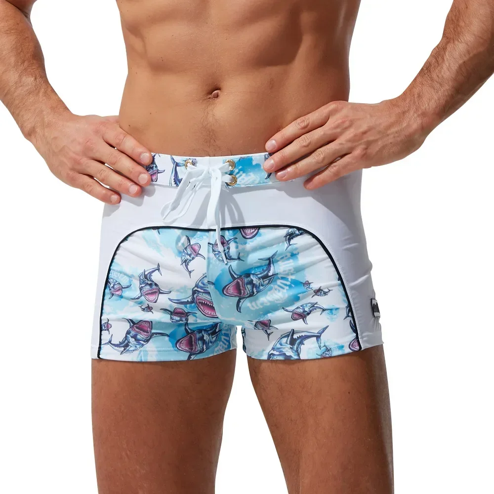 Sommer männer Badehose Wasserdichte Bademode Shorts Lustige Gedruckt Nylon Boxer Badeanzug Männlich Schwimmen Surf Strand Shorts