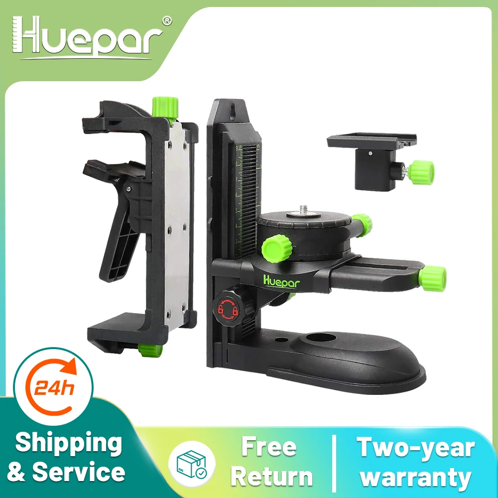 Huepar PV10+ Fine-tuning Bracket Laser Level Adapter Multifunctional Magnetic Pivoting Base Adjustable Clip 360° Adjustable Tool